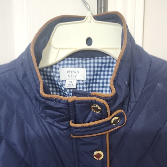 Crown & Ivy Navy Quilted Utility Jacket - Picture 3 of 8